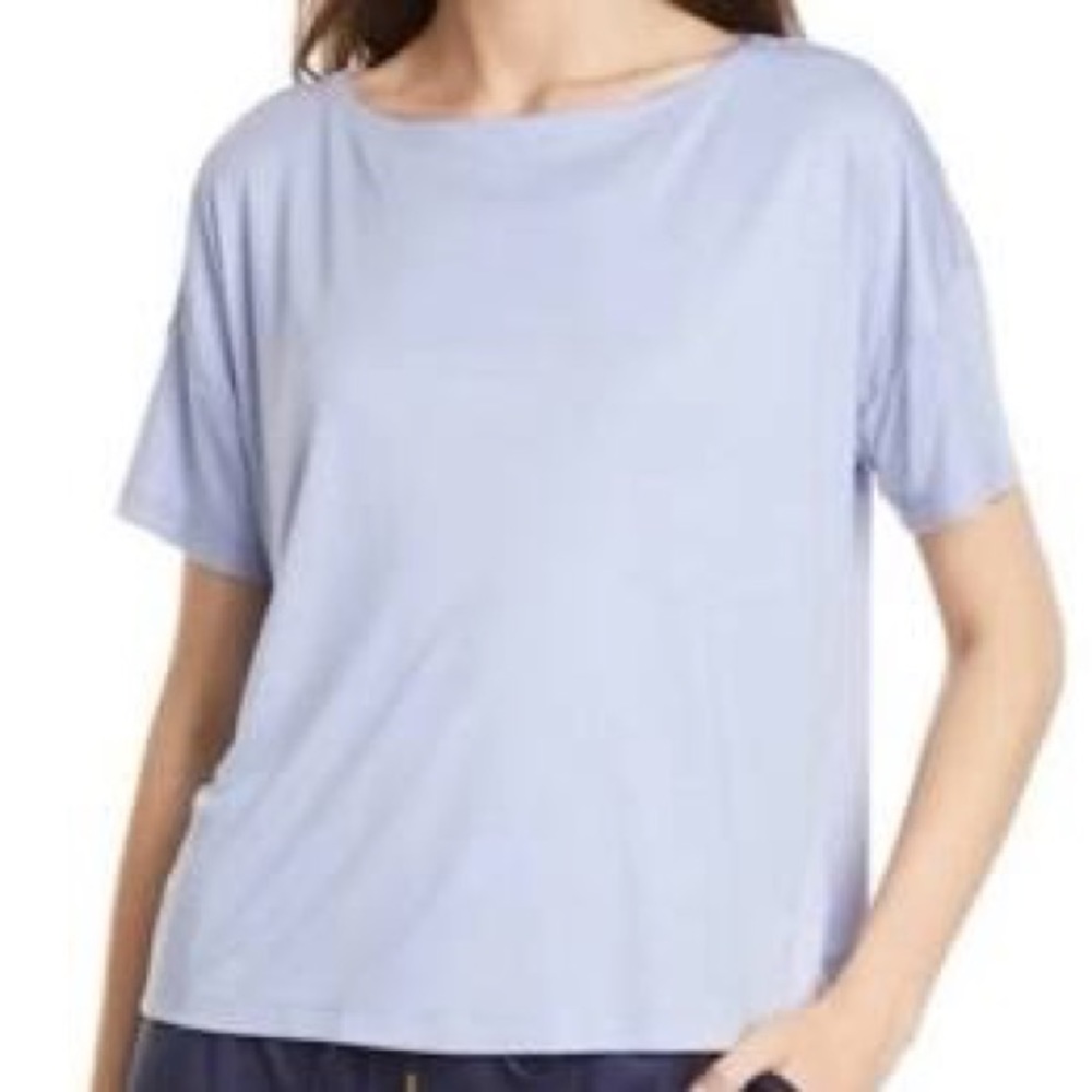 NWT Eileen Fisher Tencel Bateau Neck T-shirt